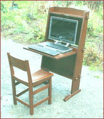 Gustav Stickley inspired Chalet Drop-Front Desk - Computer Work Station